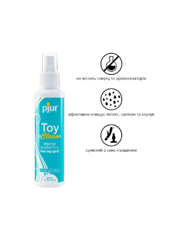 Антибактериальный спрей для секс-игрушек Toy Clean 100 мл без спирта, деликатный Pjur (255340286)