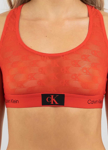 Красный топ бюстгальтер Calvin Klein без косточек нейлон