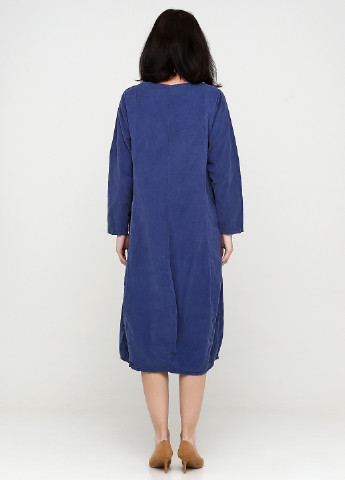 Синее кэжуал платье оверсайз Made in Italy однотонное