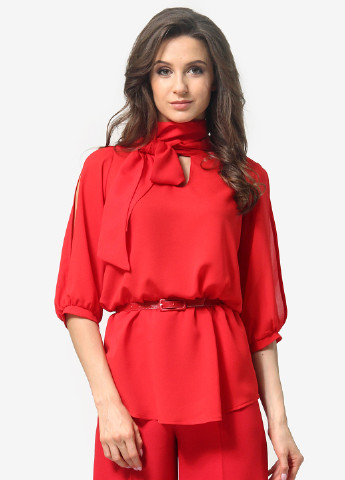 Красная демисезонная блуза Lemon
