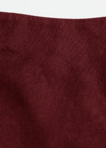 Бордовая кэжуал однотонная юбка SHEIN а-силуэта (трапеция)