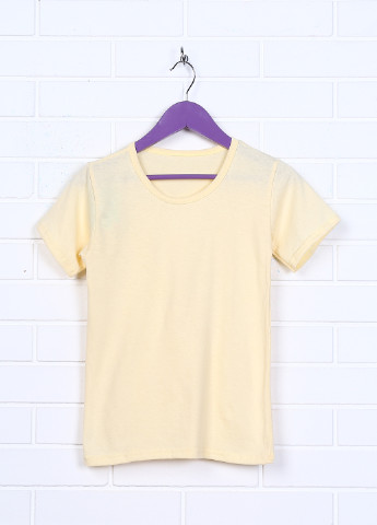 Желтая летняя футболка с коротким рукавом Shik