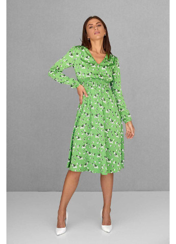 Зеленое кэжуал платье SL-Fashion