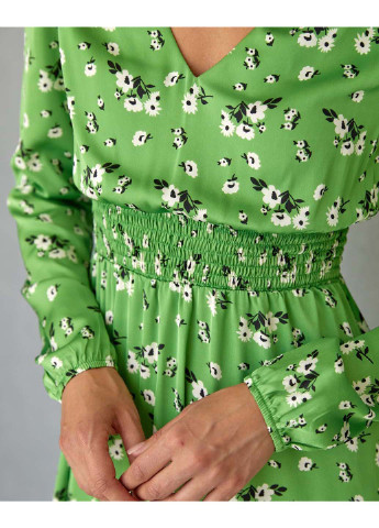 Зеленое кэжуал платье SL-Fashion