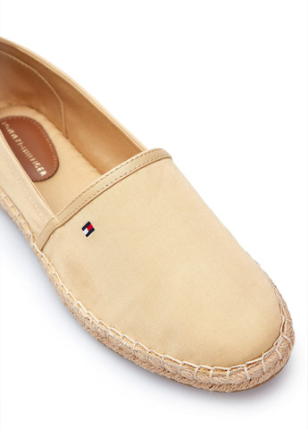 Бежеві еспадрільї Tommy Hilfiger однотонний логотип, вишивка, джут (307091487)