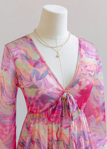 Розовая блуза с баской SHEIN