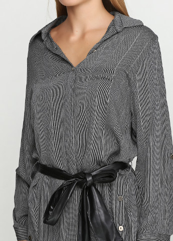 Темно-серое кэжуал платье Biljana с геометрическим узором