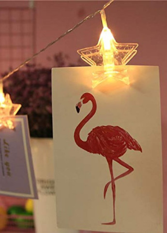 Світлодіодна гірлянда LED з прищепками для фото Зірка, 10 шт More (253991511)