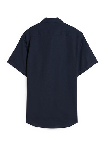 Темно-синяя кэжуал рубашка однотонная C&A