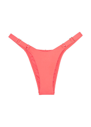 Купальні труси Victoria's Secret бразиліана однотонні рожеві пляжні поліестер
