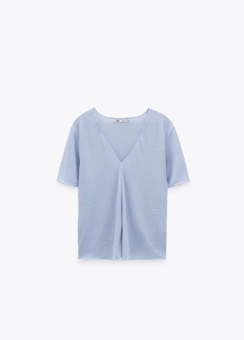 Блакитна літня футболка Zara