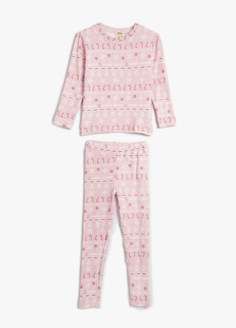 Світло-рожева зимня піжама (лонгслів, штани) KOTON