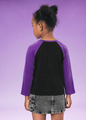 Фиолетовый демисезонный кэжуал лонгслив SHEIN с рисунком