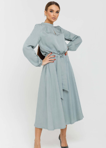 Голубое кэжуал платье Ри Мари однотонное