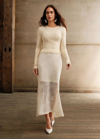 Кремовый демисезонный джемпер джемпер SHEIN