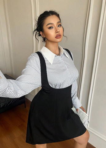 Комбинированный демисезонный комплект (блуза, сарафан) SHEIN