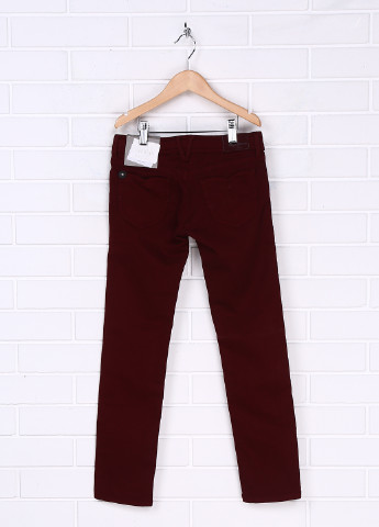 Бордовые демисезонные прямые джинсы Pepe Jeans