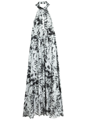 Комбинированное вечернее платье в стиле ампир H&M с абстрактным узором