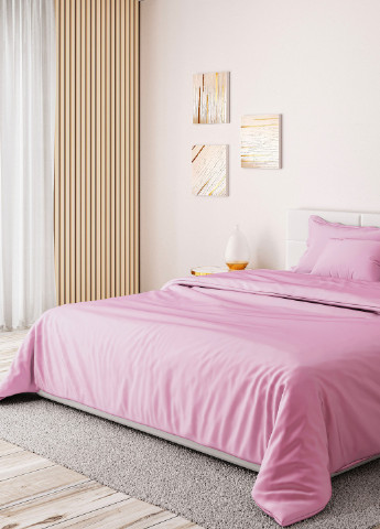 Комплект постельного белья сатин-люкс Minimal розовый (семейный) PAGOTI (256519405)