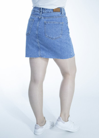 Синяя джинсовая однотонная юбка JEANSclub
