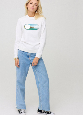 Білий світшот жіночій basic /no flis/ YAPPI (254658722)