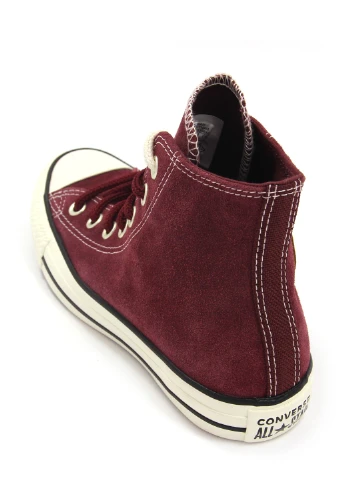 Бордові жіночі кеди chuck taylor all star suede high top Converse