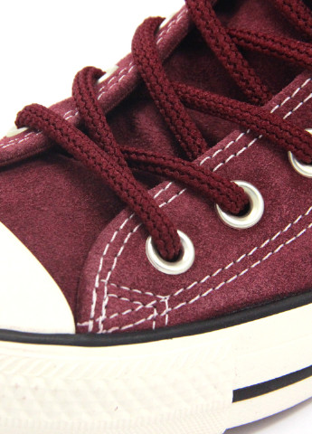 Бордові жіночі кеди chuck taylor all star suede high top Converse