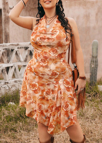 Комбінована кежуал сукня футляр SHEIN з квітковим принтом