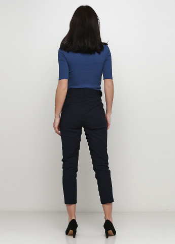 Темно-синие кэжуал демисезонные зауженные брюки Karol
