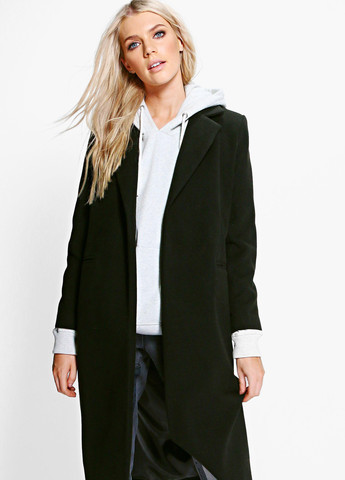 Чорне демісезонне Пальто Boohoo