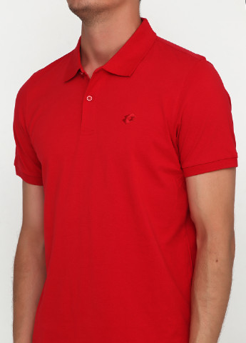 Красная футболка-поло для мужчин Lotto однотонная