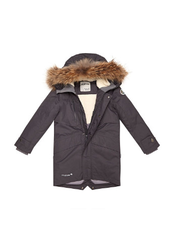 Сірне зимнє Пальто зимове DAVID 1 Huppa