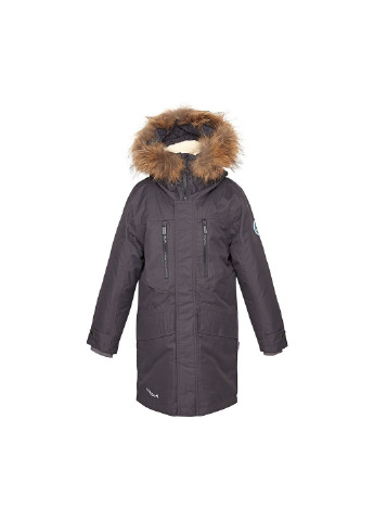 Сірне зимнє Пальто зимове DAVID 1 Huppa