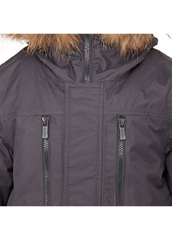 Сірне зимнє Пальто зимове DAVID 1 Huppa