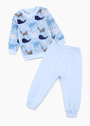 Блакитна всесезон піжама (світшот, штани) свитшот + брюки Timi