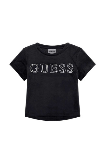 Черная демисезонная футболка Guess