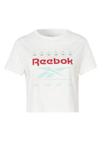Белая летняя футболка Reebok
