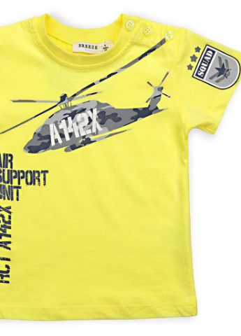 Синий летний костюм десткий с вертолетом (10962-80b-green) Breeze