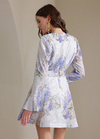 Комбінована вечірня, кежуал сукня кльош SHEIN з квітковим принтом