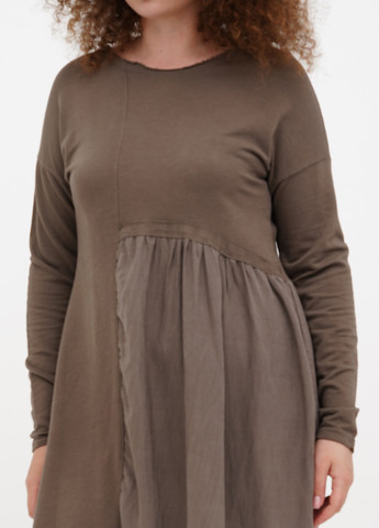 Темно-бежева кежуал сукня Made in Italy однотонна