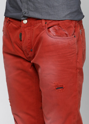 Терракотовые джинсовые демисезонные прямые брюки Antony Morato