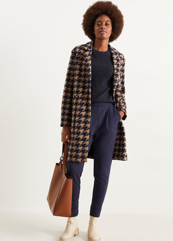 Темно-синє демісезонне Пальто однобортне C&A