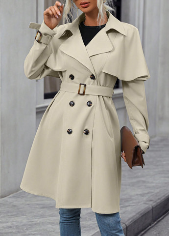 Плащ SHEIN на гудзиках демісезон (330611027)