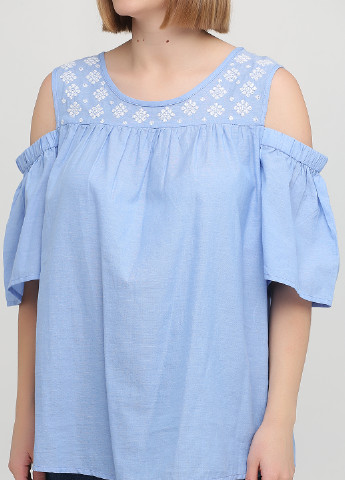 Голубая летняя блуза Gina Benotti