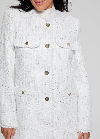 Белый женский жакет Guess однотонный - демисезонный