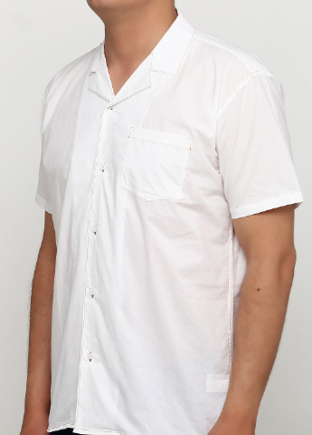 Белая кэжуал рубашка однотонная Minimum