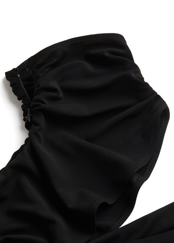 Черное коктейльное, вечернее, кэжуал платье силуэтная H&M х Mugler однотонное