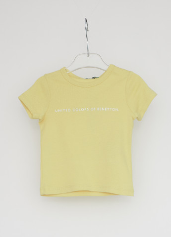 Жовта літня футболка з коротким рукавом United Colors of Benetton