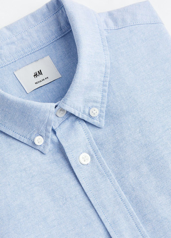 Светло-голубой кэжуал рубашка однотонная H&M