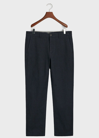 Темно-синие кэжуал, классические демисезонные классические, прямые брюки Gant